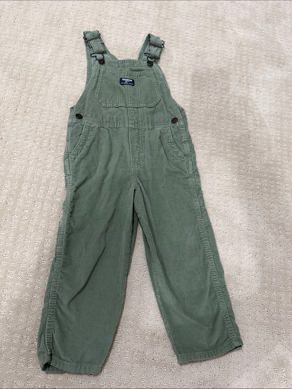 OshKosh B'gosh Olive Green Corduroy Overalls for Kids